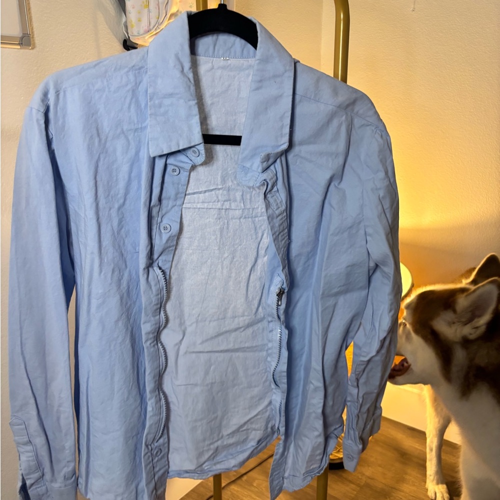 Light Blue Button-Up Shirt